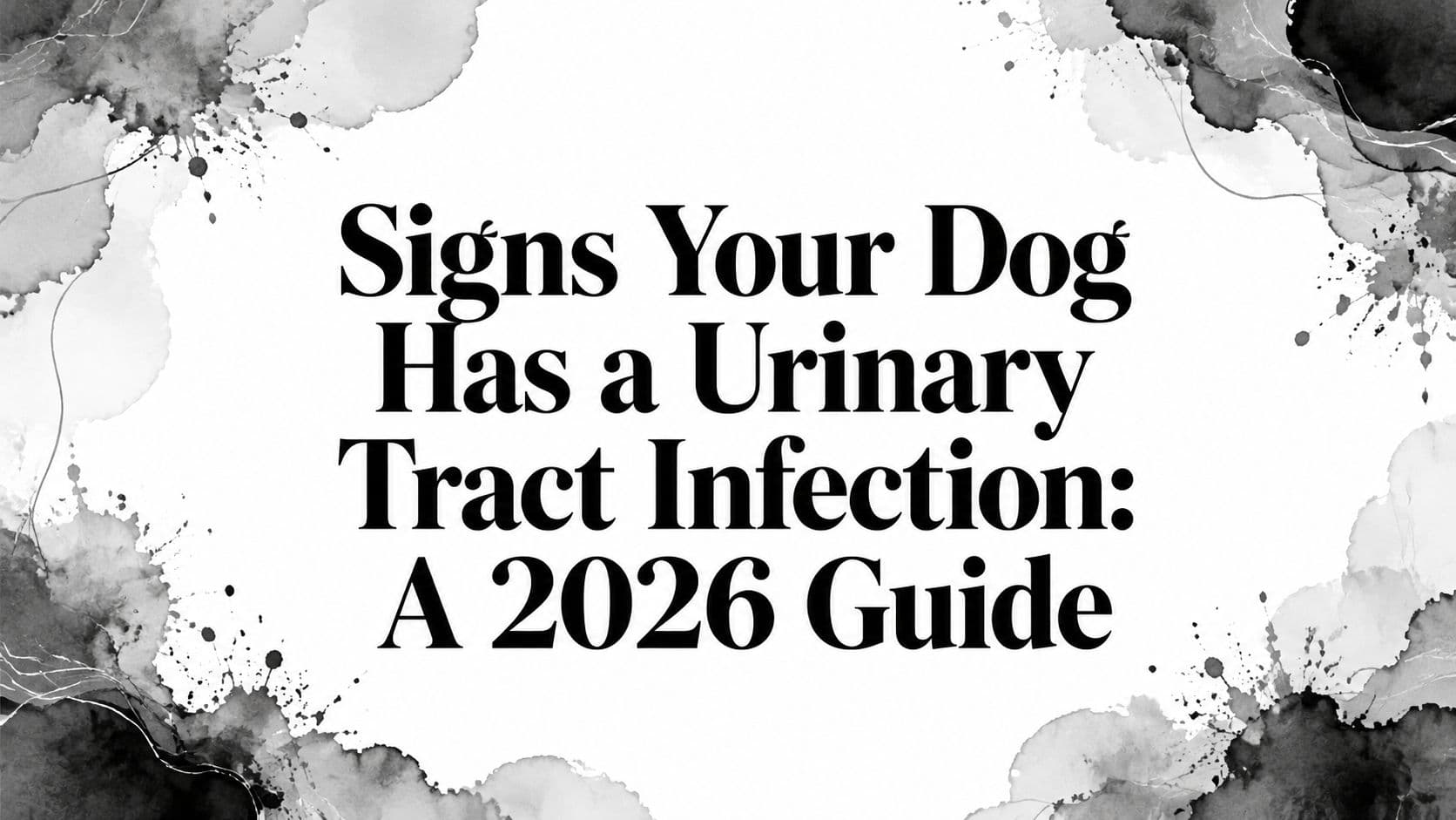 Signs Your Dog Has a Urinary Tract Infection: A 2026 Guide