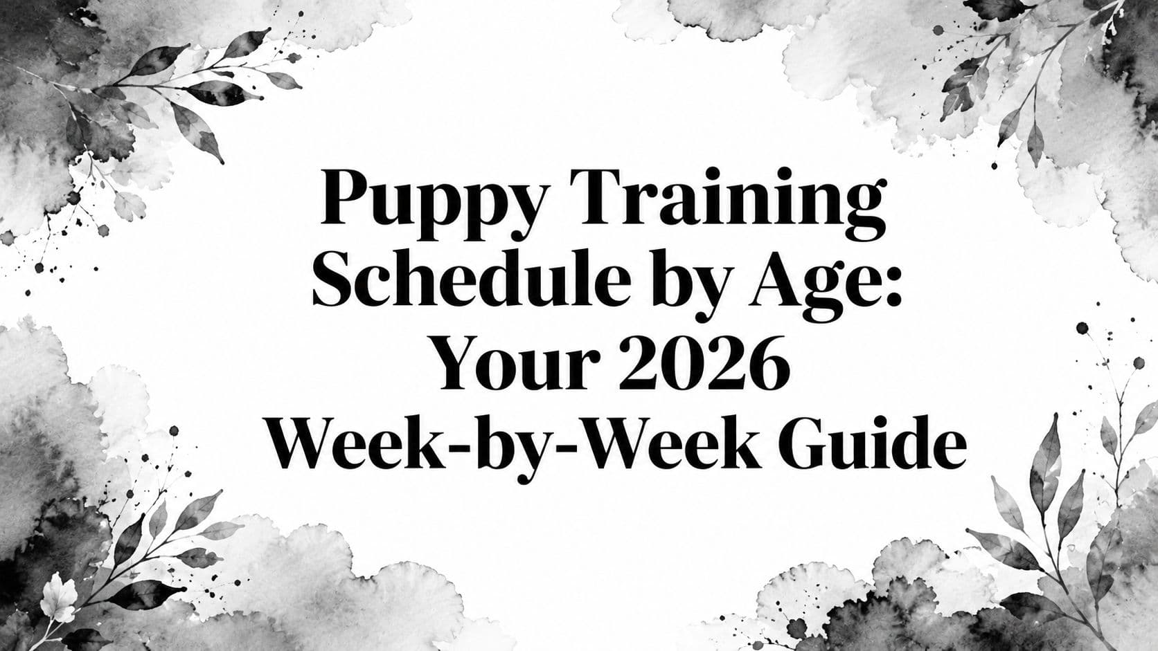 Puppy Training Schedule by Age: Your 2026 Week-by-Week Guide