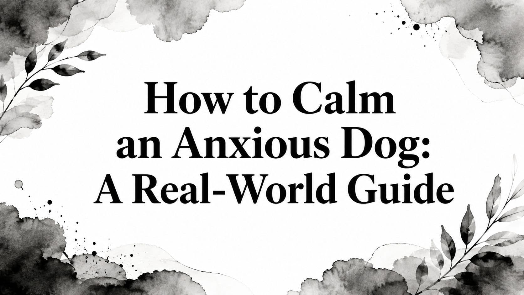 How to Calm an Anxious Dog: A Real-World Guide