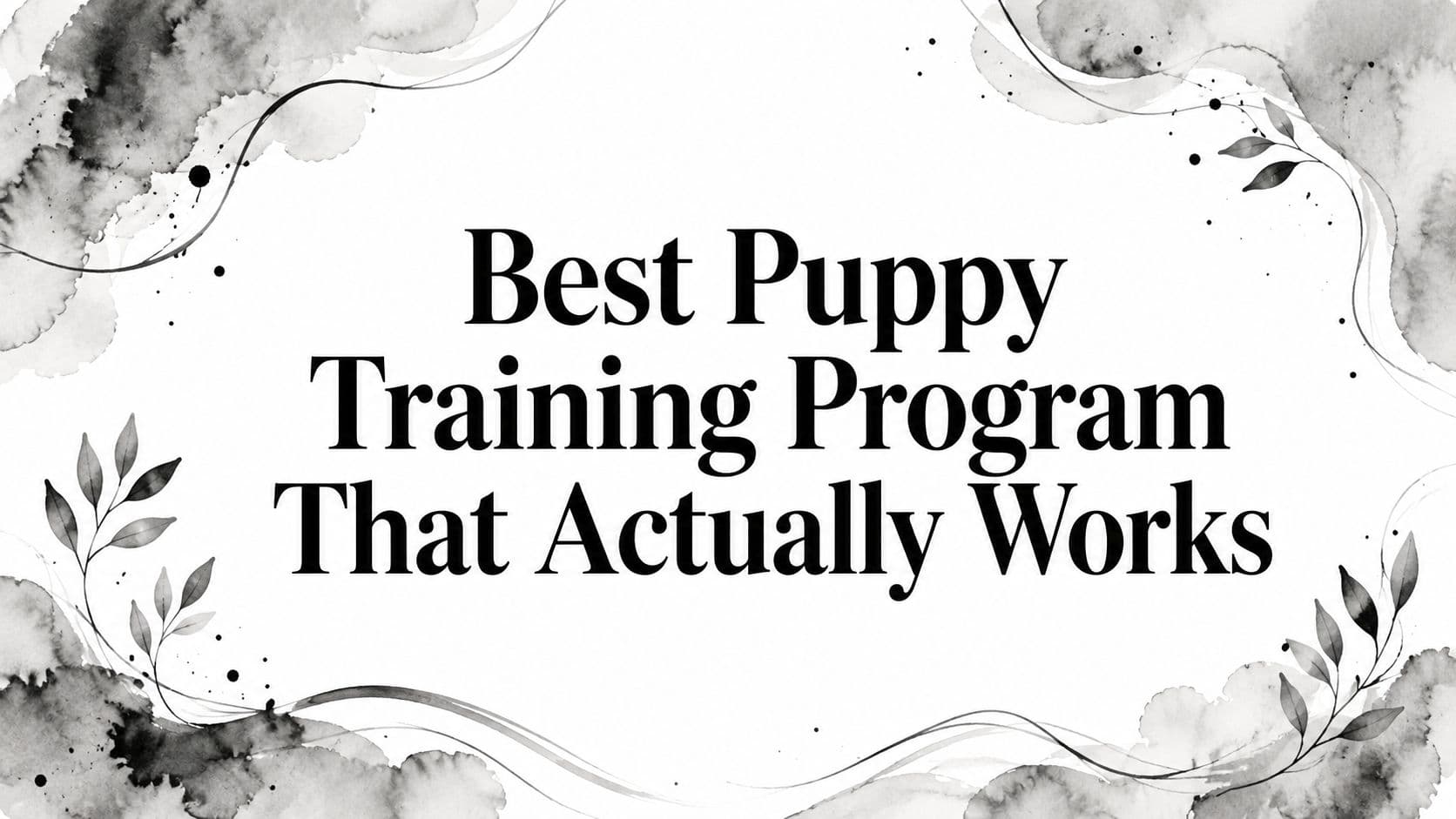 Best Puppy Training Program That Actually Works