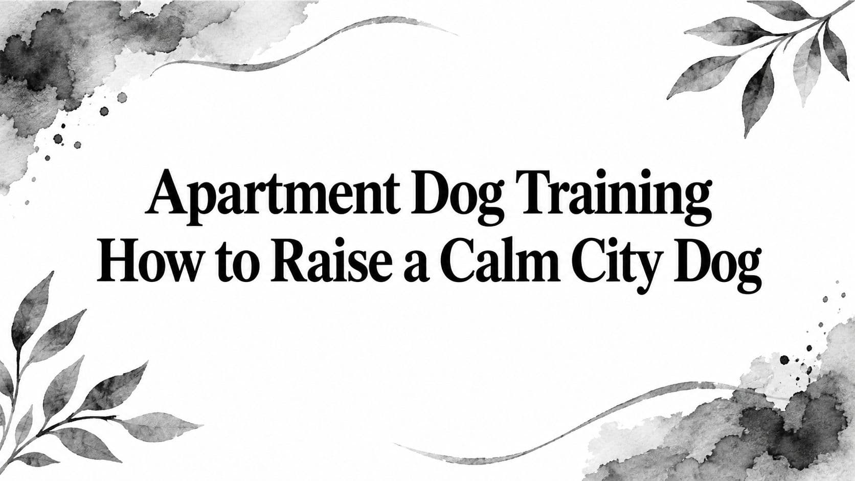 Apartment Dog Training How to Raise a Calm City Dog