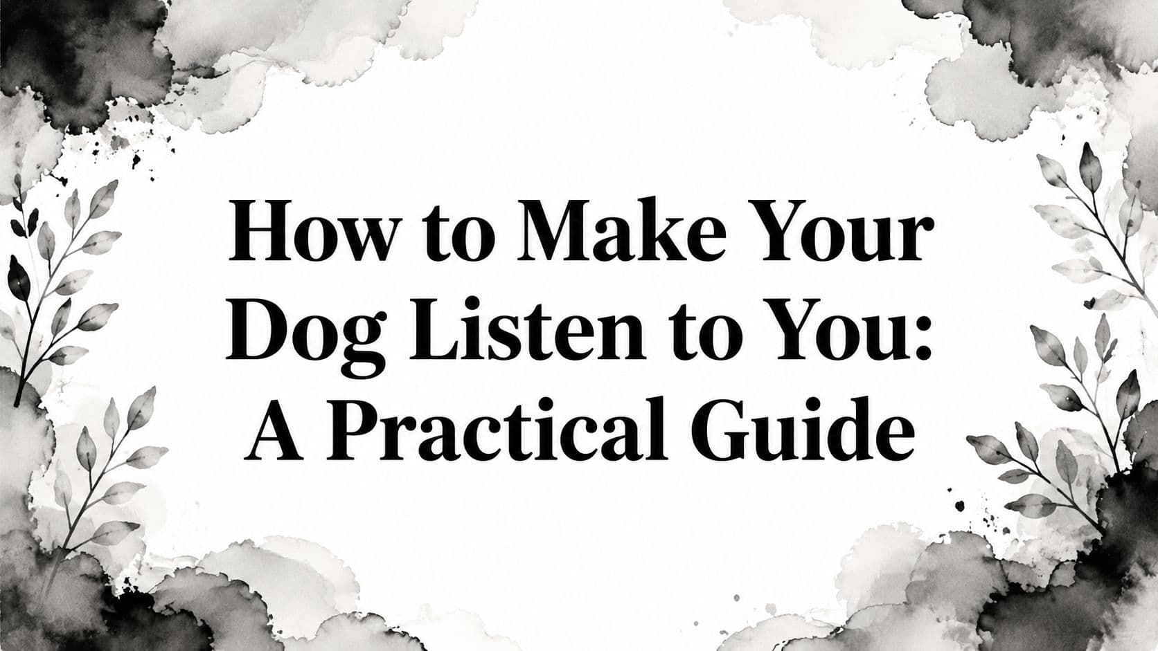 How to Make Your Dog Listen to You: A Practical Guide