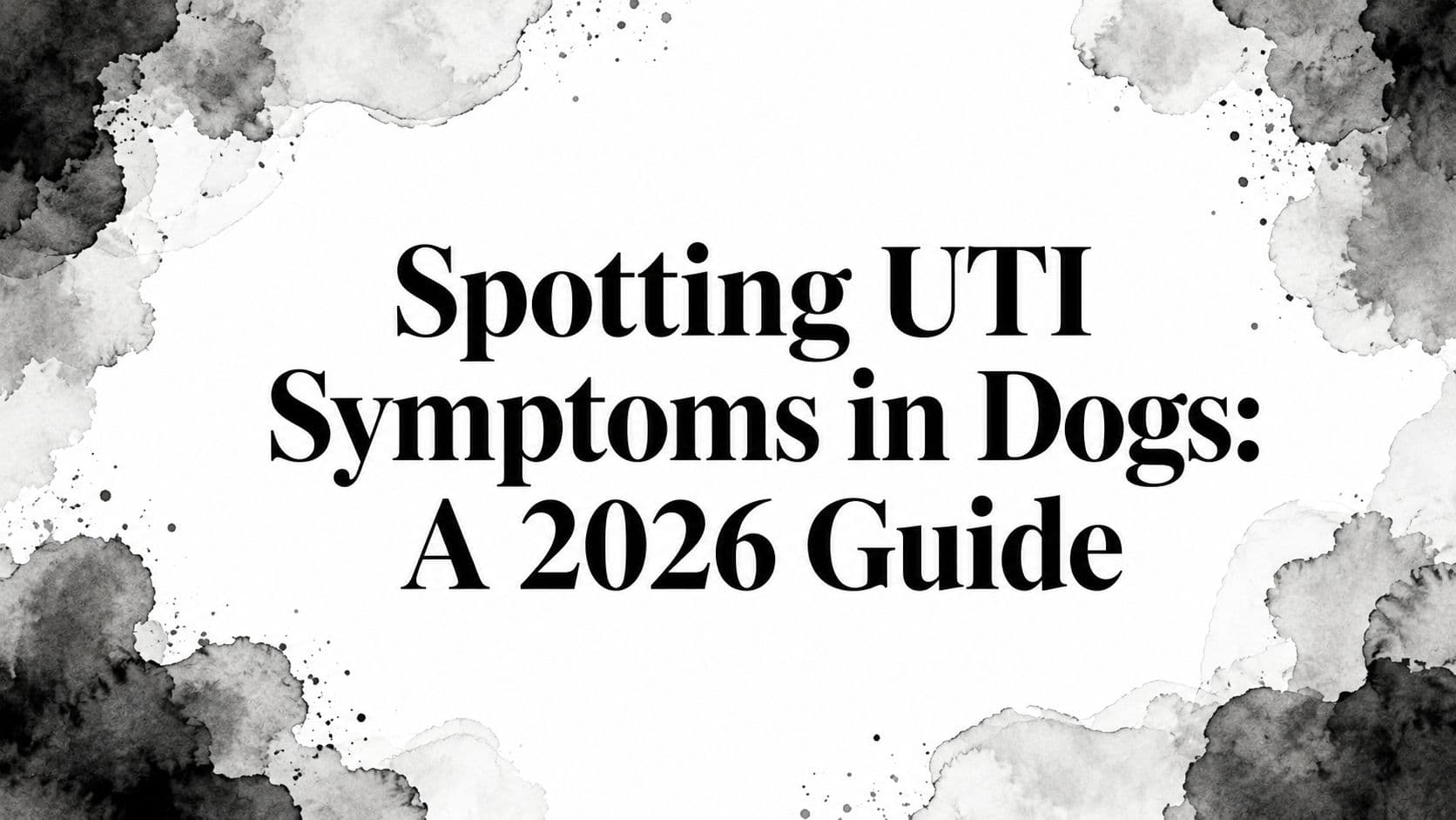Spotting UTI Symptoms in Dogs: A 2026 Guide