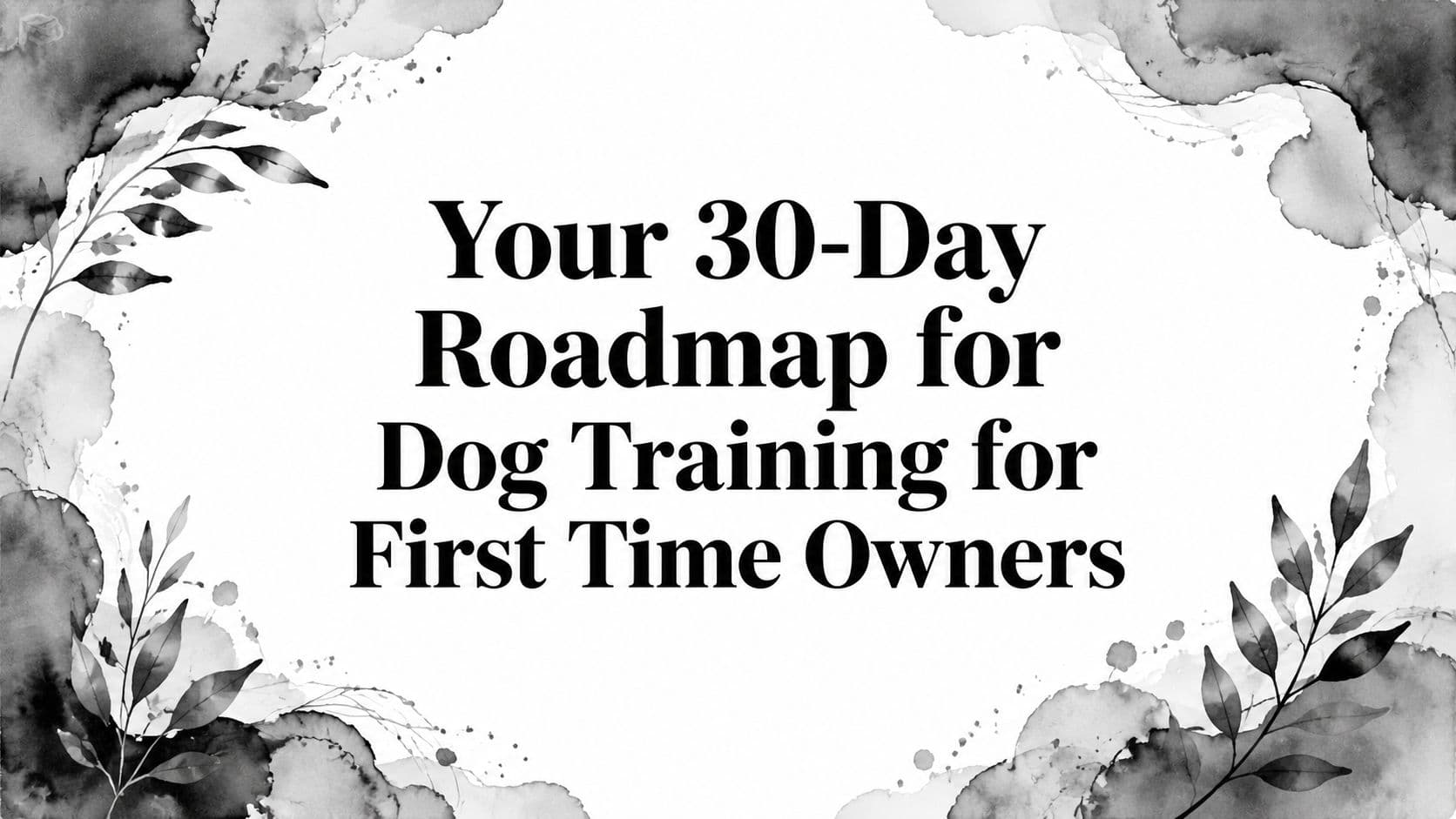 Your 30-Day Roadmap for Dog Training for First Time Owners