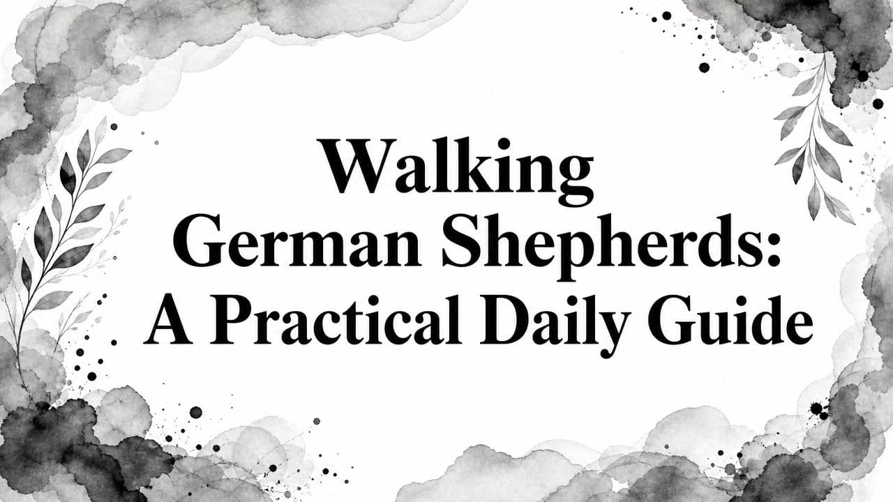 Walking German Shepherds: A Practical Daily Guide