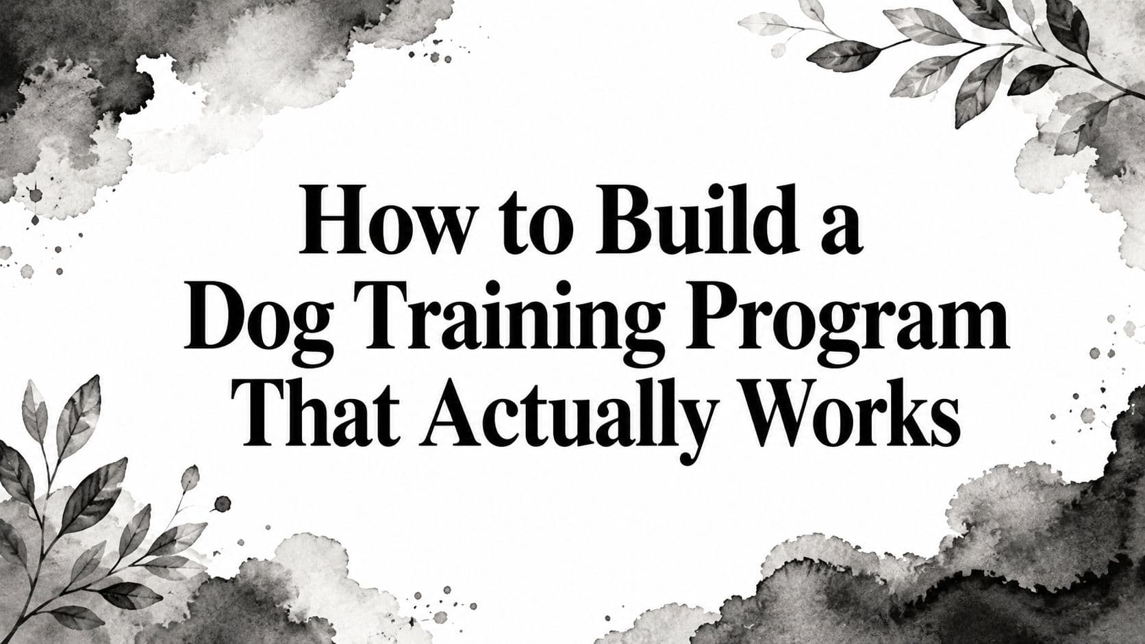 How to Build a Dog Training Program That Actually Works