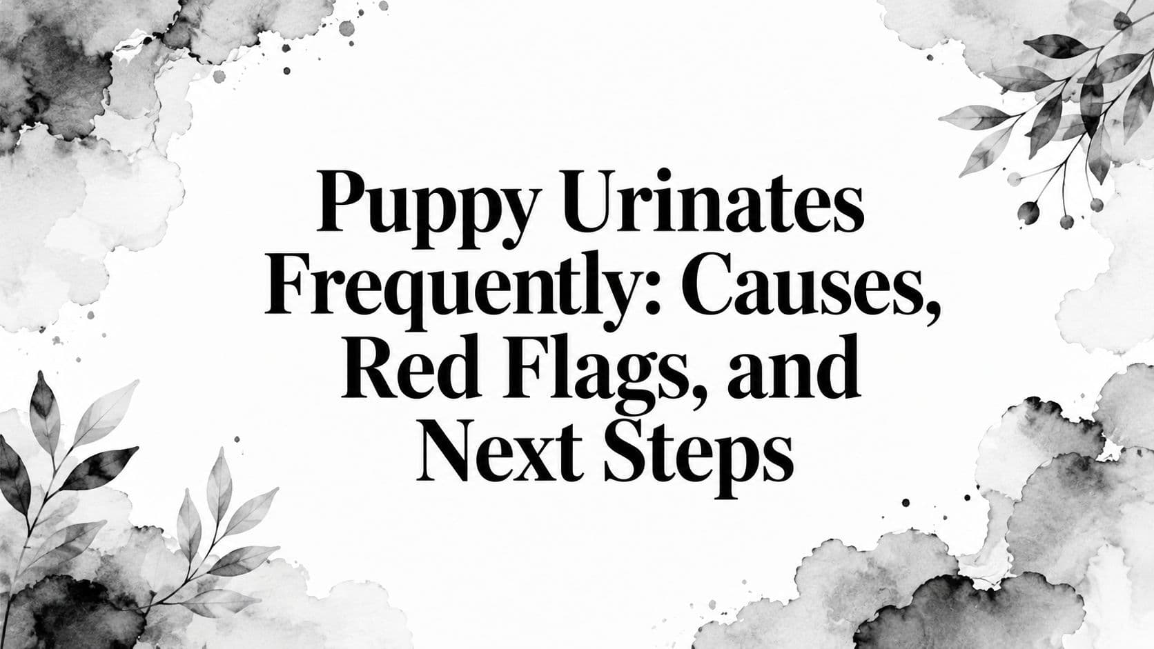 Puppy Urinates Frequently: Causes, Red Flags, and Next Steps
